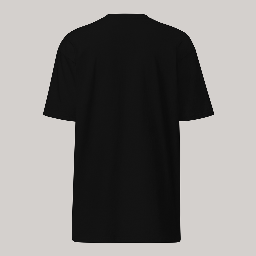 back side of black t shirt, drop shoulder oversized t shirt, 100% combed ring-spun cotton