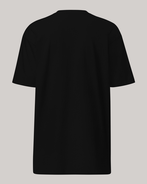 back side of black t shirt, drop shoulder oversized t shirt, 100% combed ring-spun cotton