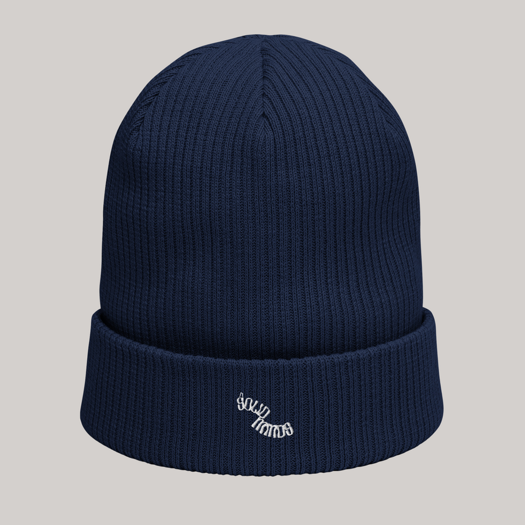 solids minds navy beanie hat blue aeterius streetwear headwear