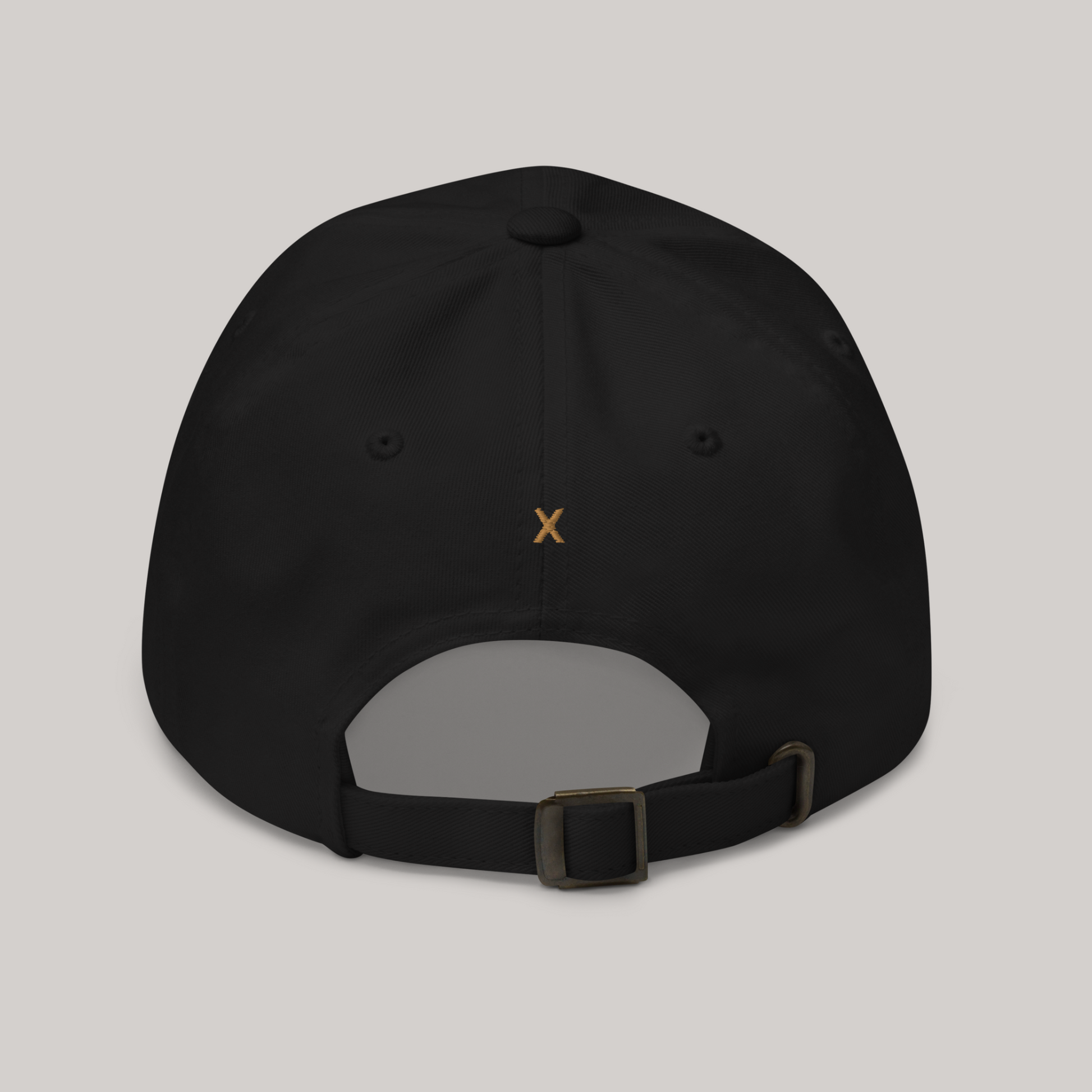 The X Gold Cap Dad Hat AETERIUS WEAR Luxury Streetwear back