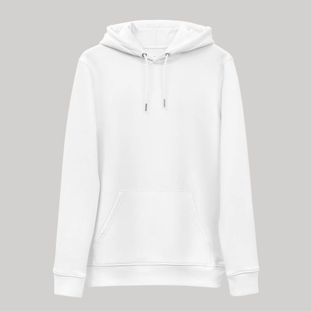 White hoodie front AETERIUS Luxury streetwear hoodies