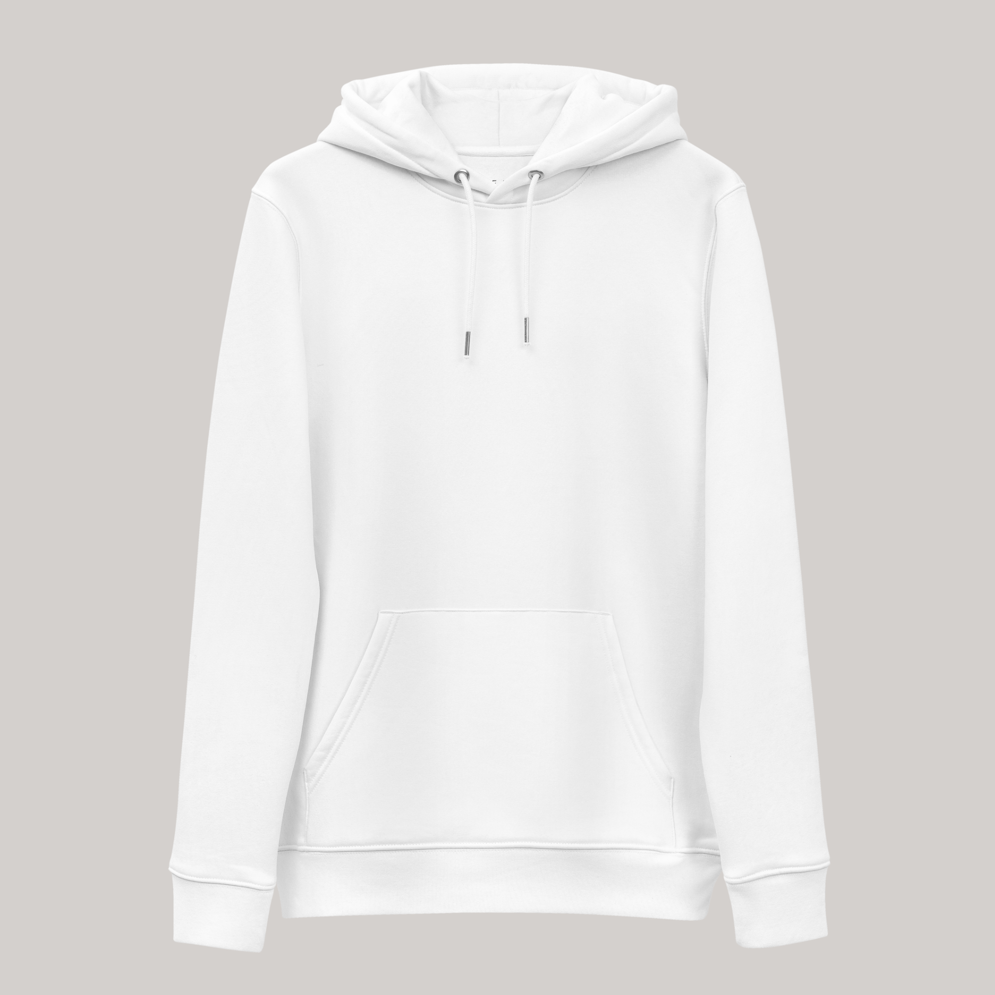White hoodie front AETERIUS Luxury streetwear hoodies