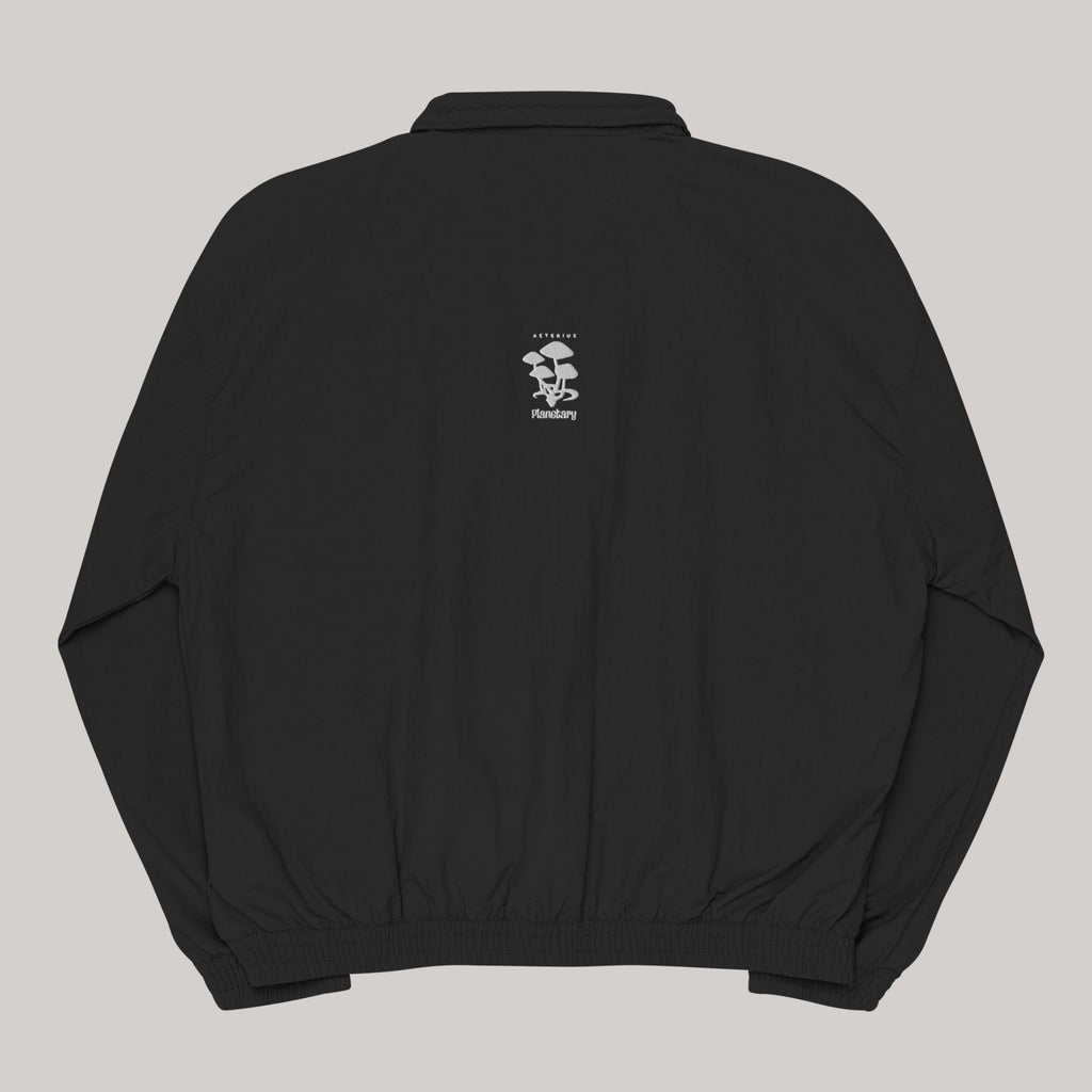 tracksuit black jacket oversized vintage retro embroidery patch aeterius streetwear